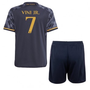 Real Madrid Vinicius Junior #7 Replica Away Stadium Kit for Kids 2023-24 Short Sleeve (+ pants)